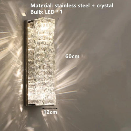 Applique Murale : Bloc Cristal Monté au Mur Effet Diamant Luminaire IL493726-ILLUMEEN.COM