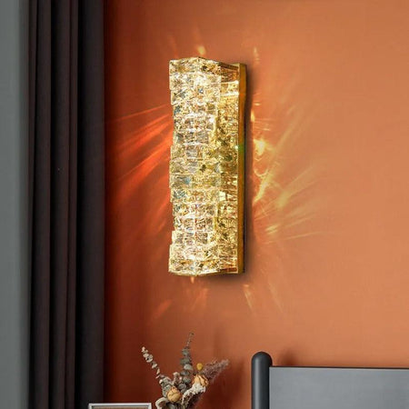 Applique Murale : Bloc Cristal Monté au Mur Effet Diamant Luminaire IL493726-ILLUMEEN.COM