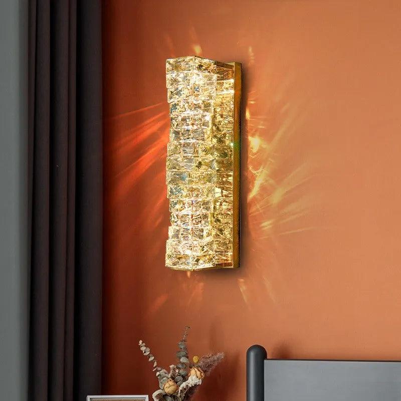 Applique Murale : Bloc Cristal Monté au Mur Effet Diamant Luminaire IL493726-ILLUMEEN.COM