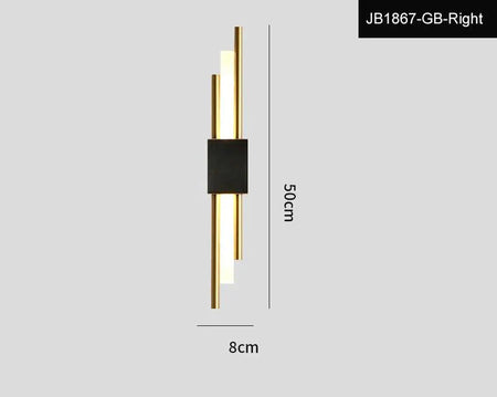 Applique Murale Contemporaine Noir et Or Luminaire IL583249-ILLUMEEN.COM