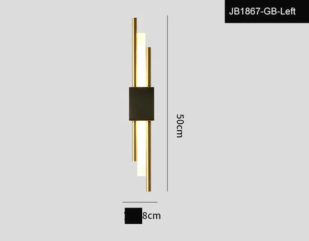 Applique Murale Contemporaine Noir et Or Luminaire IL583249-ILLUMEEN.COM