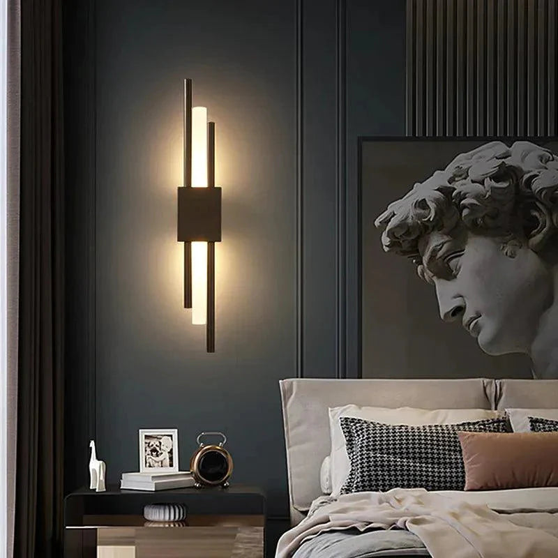 Applique Murale Contemporaine Noir et Or Luminaire IL583249-ILLUMEEN.COM