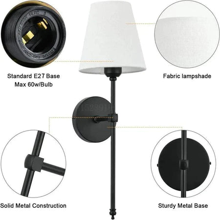 Applique Murale : Éclat Vintage en Tissu Luminaire IL583914-ILLUMEEN.COM
