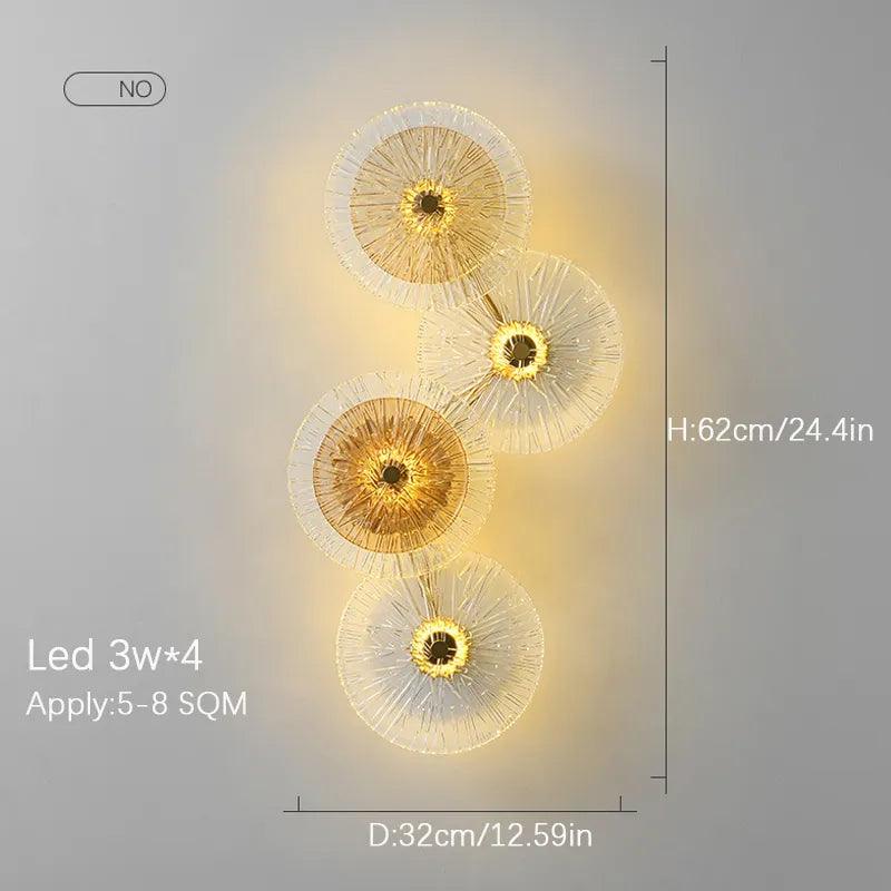 Applique Murale Élégante : Verre Ambré Luminaire IL582374-ILLUMEEN.COM