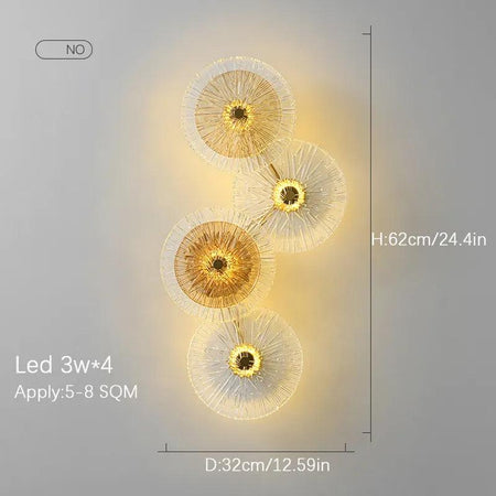 Applique Murale Élégante : Verre Ambré Luminaire IL582374-ILLUMEEN.COM