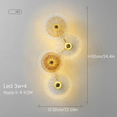 Applique Murale Élégante : Verre Ambré Luminaire IL582374-ILLUMEEN.COM