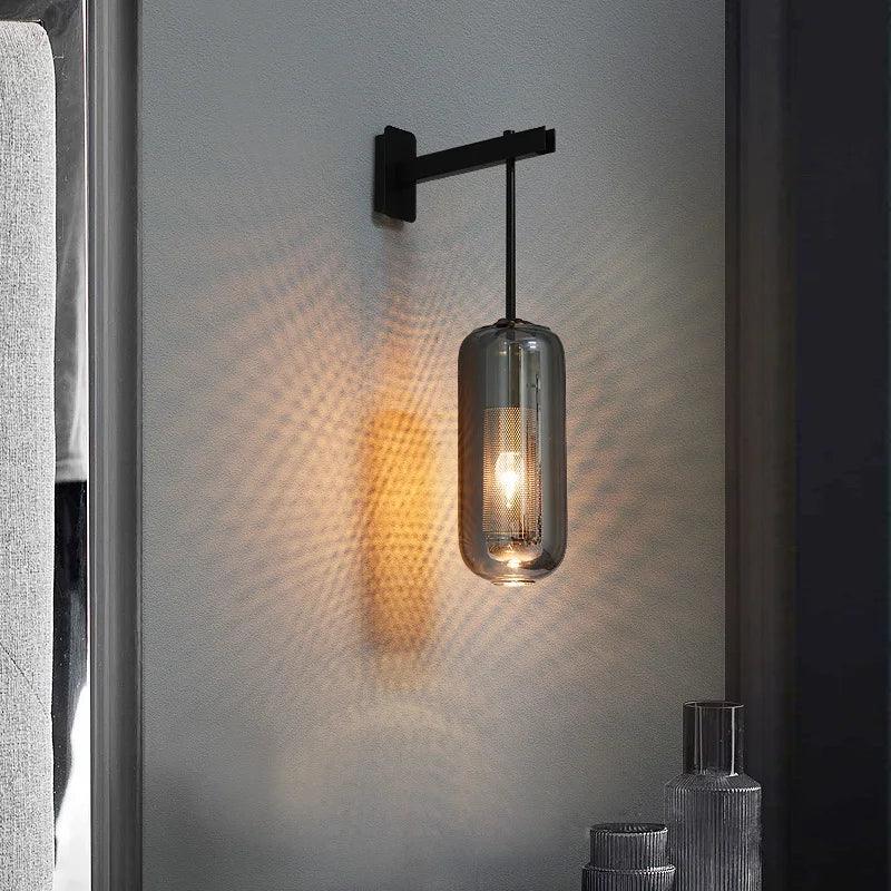 Applique Murale Élégante : Verre Clair et Métal Or IL529374-ILLUMEEN.COM
