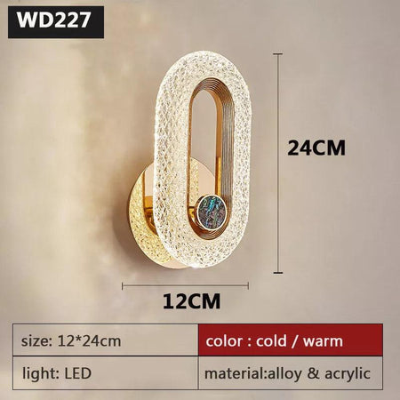 Applique Murale : Luminaire Élégant en Cristal Doré IL583729-ILLUMEEN.COM
