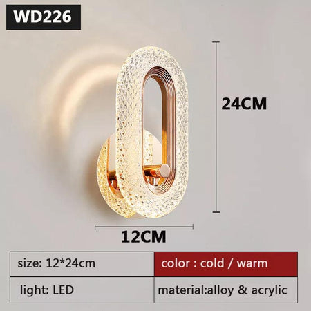Applique Murale : Luminaire Élégant en Cristal Doré IL583729-ILLUMEEN.COM
