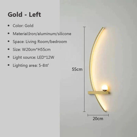 Applique Murale : Luminaire Élégant en Forme de Ligne C IL582739-ILLUMEEN.COM