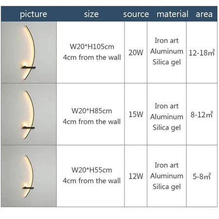 Applique Murale : Luminaire Élégant en Forme de Ligne C IL582739-ILLUMEEN.COM
