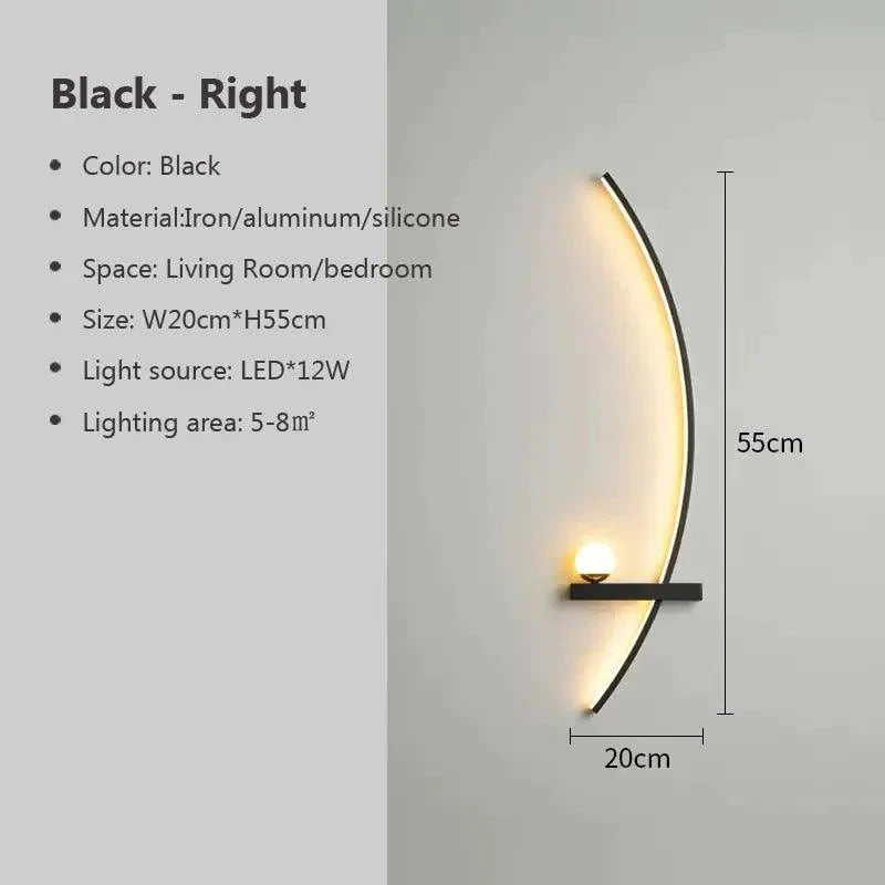 Applique Murale : Luminaire Élégant en Forme de Ligne C IL582739-ILLUMEEN.COM
