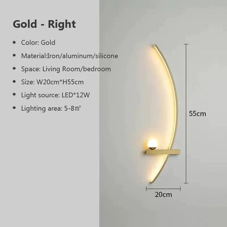 Applique Murale : Luminaire Élégant en Forme de Ligne C IL582739-ILLUMEEN.COM