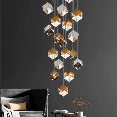 Luminaire Suspension finition brillante argentée – Référence : Marvyn6723-ILLUMEEN.COM