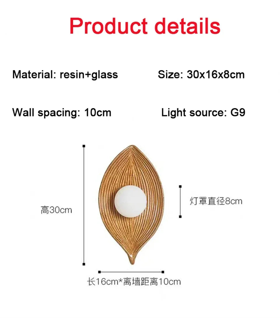 Luminaire Applique Murale Feuille Zen – Référence: Iris1045-ILLUMEEN.COM