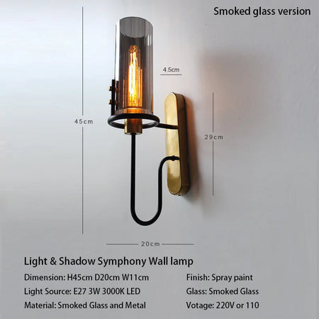 Luminaire Applique Murale verre noir – Référence: Néo2049-ILLUMEEN.COM