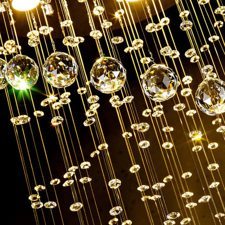 Luminaire Lustre design spirale en cristal – Référence : Elowen3847-ILLUMEEN.COM