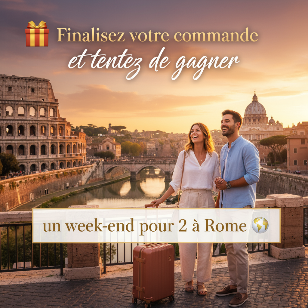 X1 Participation - Finalisez votre achat et tentez de gagner un week-end pour 2 à Rome 🌍 - ILLUMEEN.COM