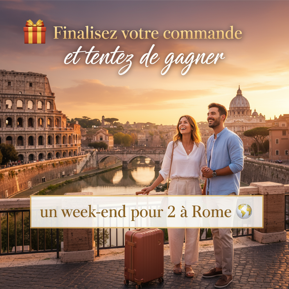 X1 Participation - Finalisez votre achat et tentez de gagner un week-end pour 2 à Rome 🌍 - ILLUMEEN.COM