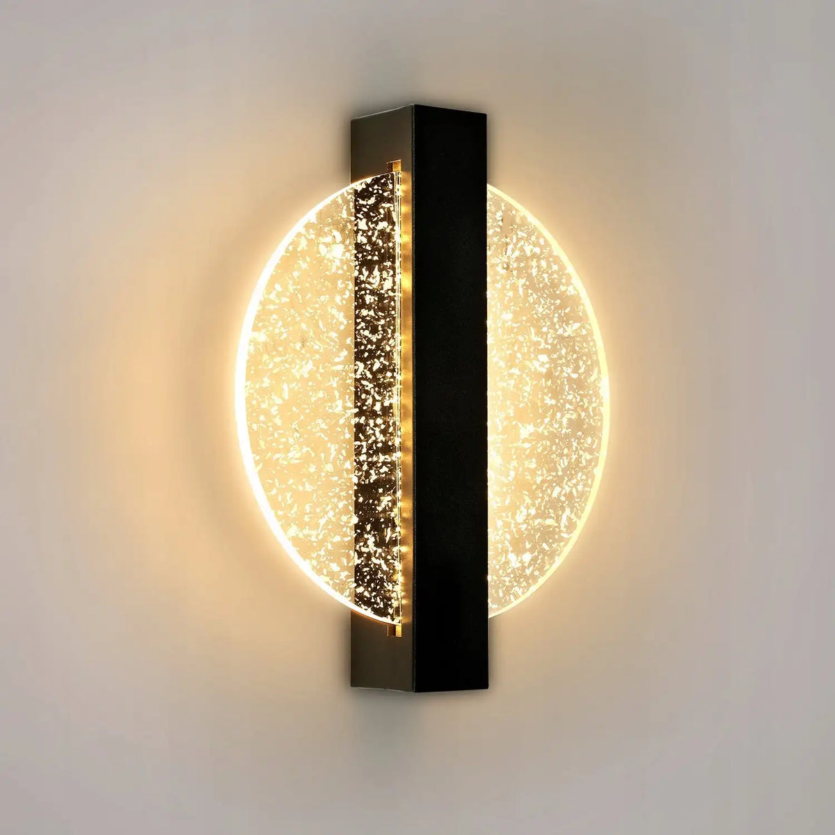 Luminaire Applique Murale Ronde Noire – Référence: Aya1045-ILLUMEEN.COM