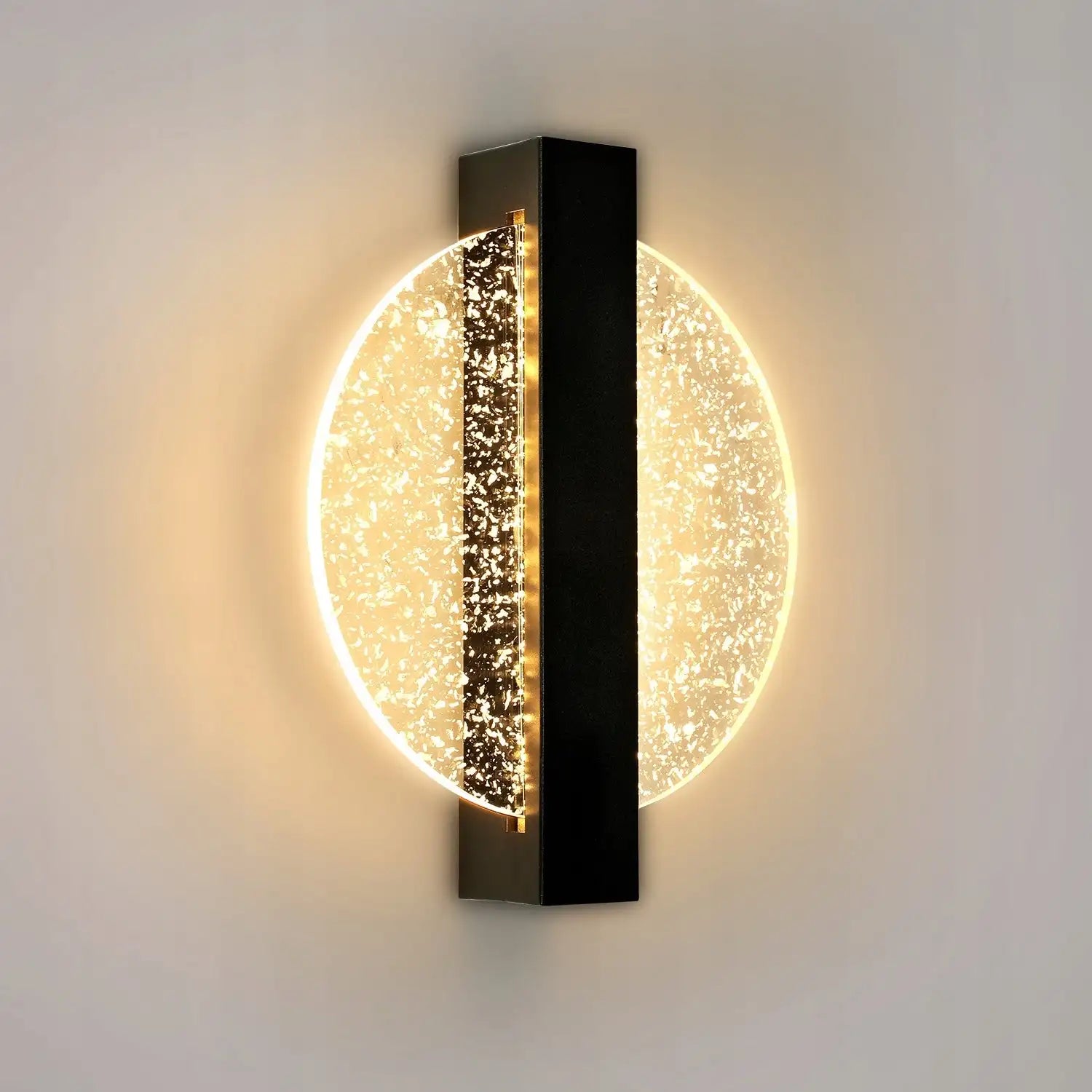 Luminaire Applique Murale Ronde Noire – Référence: Aya1045-ILLUMEEN.COM