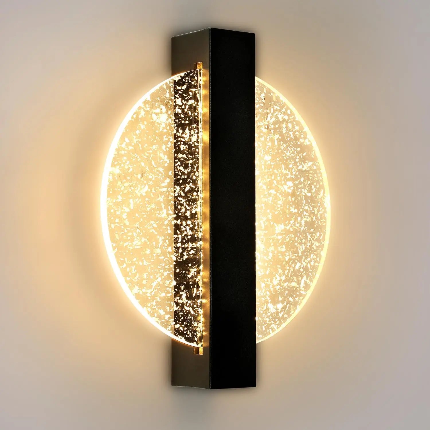 Luminaire Applique Murale Ronde Noire – Référence: Aya1045-ILLUMEEN.COM
