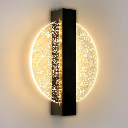 Luminaire Applique Murale Ronde Noire – Référence: Aya1045-ILLUMEEN.COM