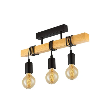 Luminaire Plafonnier Design Rétro Bois – Référence: Léo2841-ILLUMEEN.COM