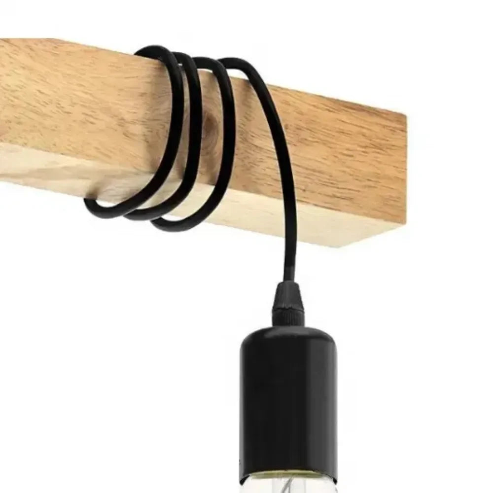 Luminaire Plafonnier Design Rétro Bois – Référence: Léo2841-ILLUMEEN.COM