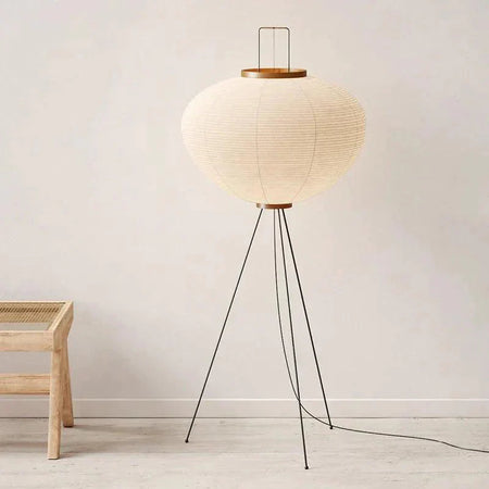 Lampadaire Wabi Sabi en métal et papier de riz – Éclairage design artisanal Luminaire IL583721-ILLUMEEN.COM
