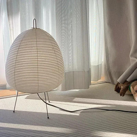 Lampadaire Wabi Sabi en métal et papier de riz – Éclairage design artisanal Luminaire IL583721-ILLUMEEN.COM