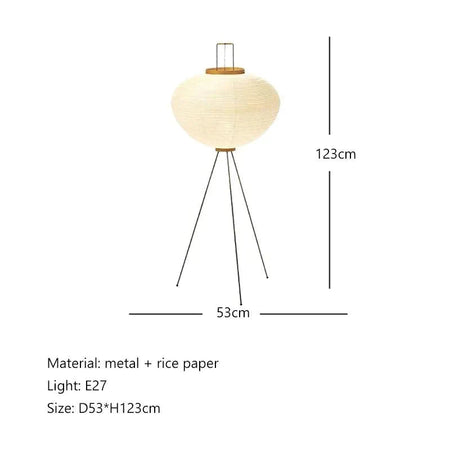 Lampadaire Wabi Sabi en métal et papier de riz – Éclairage design artisanal Luminaire IL583721-ILLUMEEN.COM