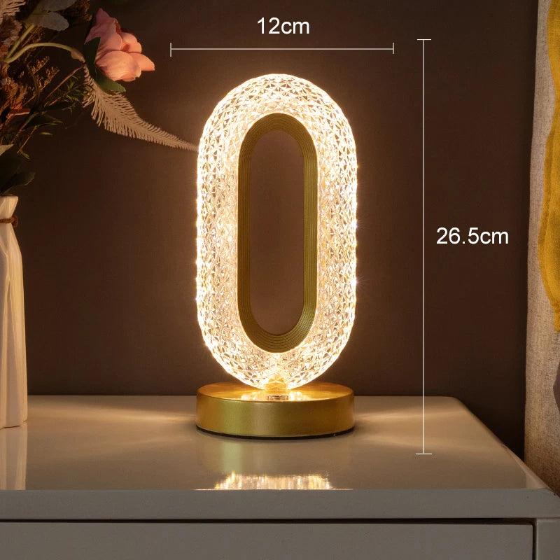 Lampe de Table Élégante avec Éclairage Personnalisable et Corps Doré IL582731-ILLUMEEN.COM