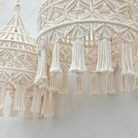 Luminaire Abat-jour en Macramé Tissé à la Main IL572839-ILLUMEEN.COM
