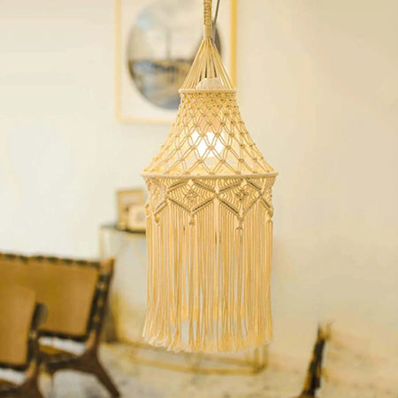 Luminaire Abat-jour en Macramé Tissé à la Main IL572839-ILLUMEEN.COM
