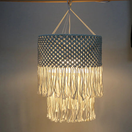 Luminaire Abat-jour en Macramé Tissé à la Main IL572839-ILLUMEEN.COM