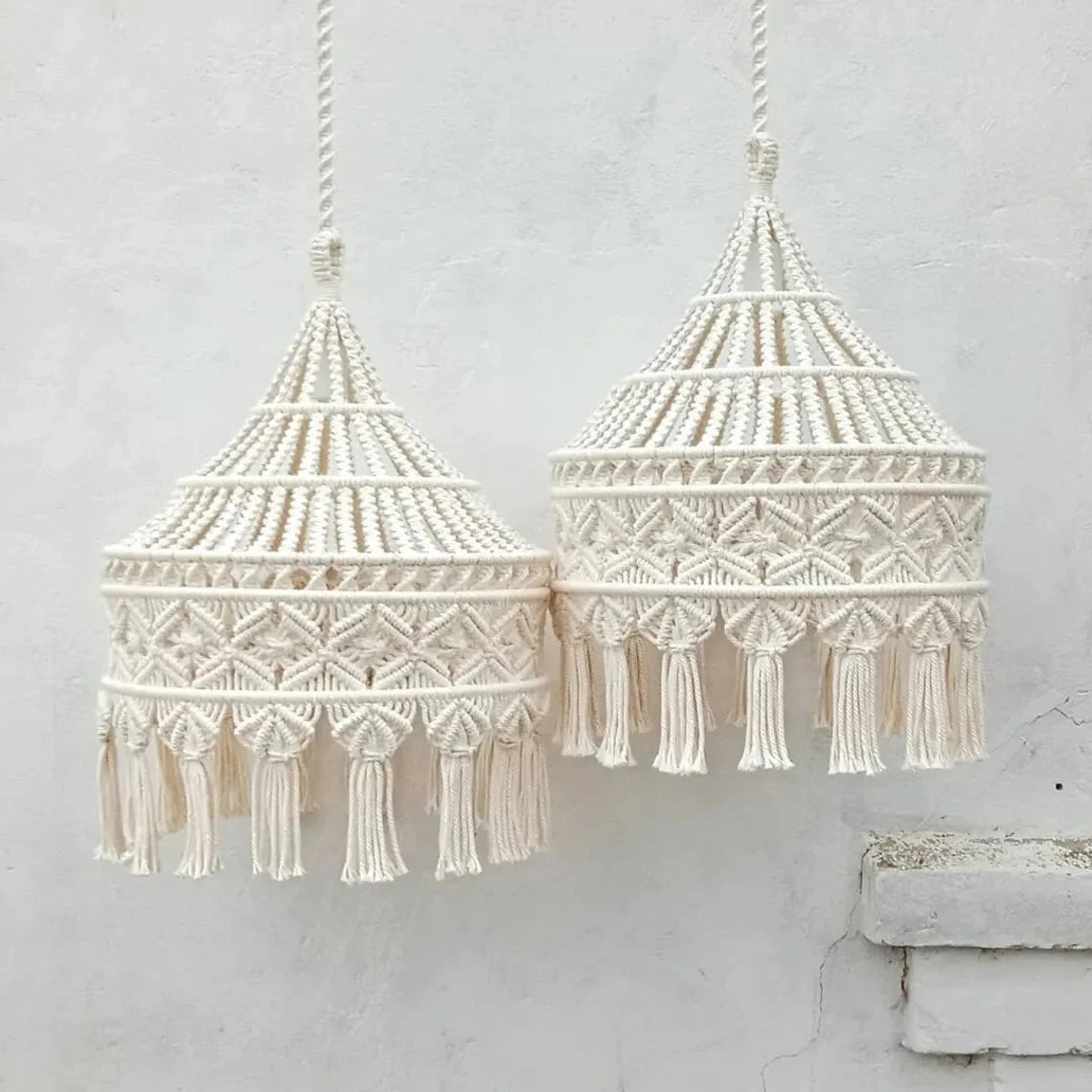 Luminaire Abat-jour en Macramé Tissé à la Main IL572839-ILLUMEEN.COM