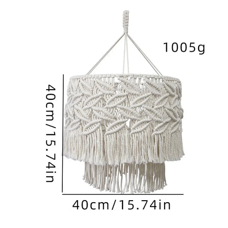 Luminaire Abat-jour en Macramé Tissé à la Main IL572839-ILLUMEEN.COM
