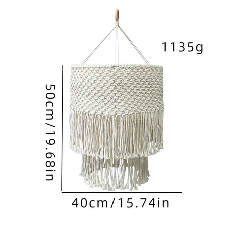 Luminaire Abat-jour en Macramé Tissé à la Main IL572839-ILLUMEEN.COM