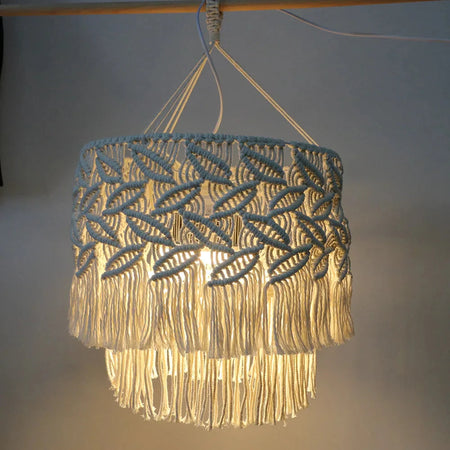 Luminaire Abat-jour en Macramé Tissé à la Main IL572839-ILLUMEEN.COM