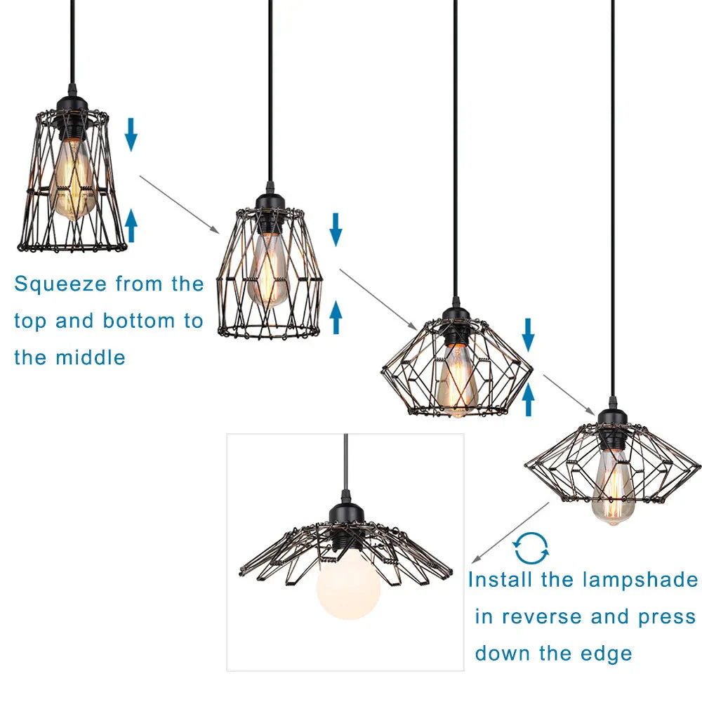 Luminaire Abat-Jour Suspendu En Fer Forgé Vintage IL583927-ILLUMEEN.COM