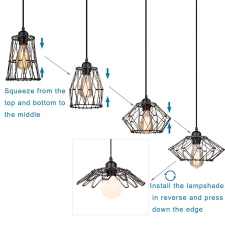 Luminaire Abat-Jour Suspendu En Fer Forgé Vintage IL583927-ILLUMEEN.COM