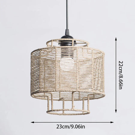 Luminaire Abat-jour Vintage en Rotin Simulé Élégant IL592837-ILLUMEEN.COM
