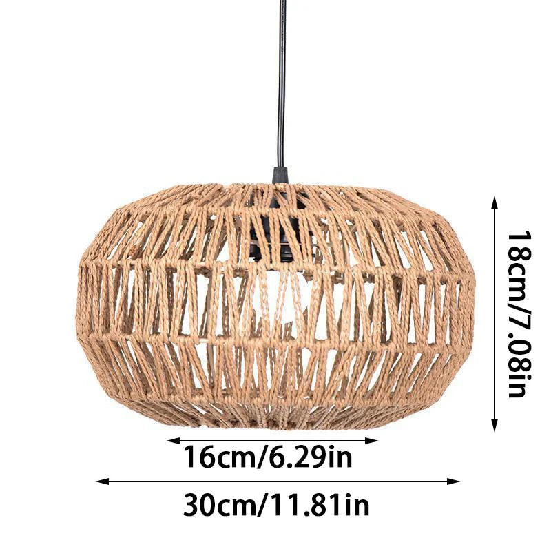 Luminaire Abat-jour Vintage en Rotin Simulé Élégant IL592837-ILLUMEEN.COM