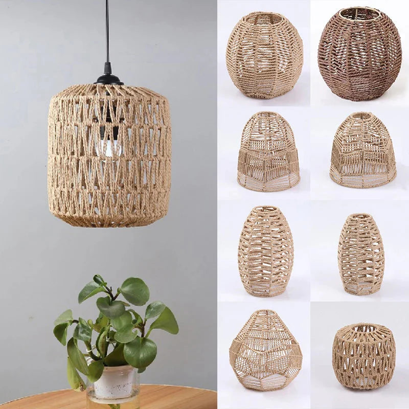 Luminaire Abat-jour Vintage en Rotin Simulé Élégant IL592837-ILLUMEEN.COM