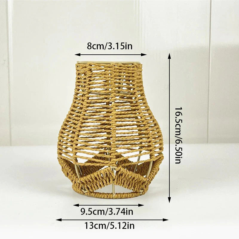 Luminaire Abat-jour Vintage en Rotin Simulé Élégant IL592837-ILLUMEEN.COM
