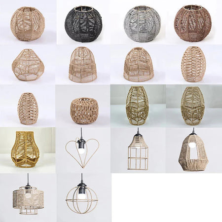 Luminaire Abat-jour Vintage en Rotin Simulé Élégant IL592837-ILLUMEEN.COM