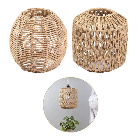 Luminaire Abat-jour Vintage en Rotin Simulé Élégant IL592837-ILLUMEEN.COM