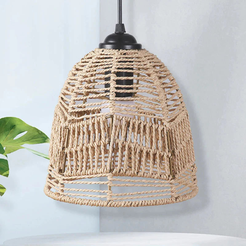 Luminaire Abat-jour Vintage en Rotin Simulé Élégant IL592837-ILLUMEEN.COM