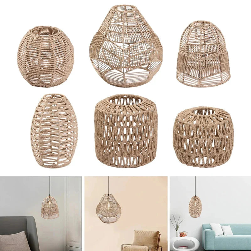 Luminaire Abat-jour Vintage en Rotin Simulé Élégant IL592837-ILLUMEEN.COM